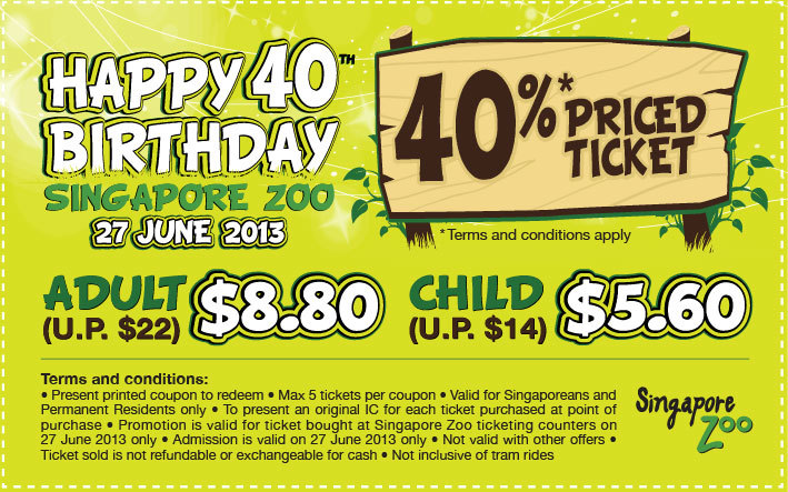 Singapore Zoo's 40th Birthday!