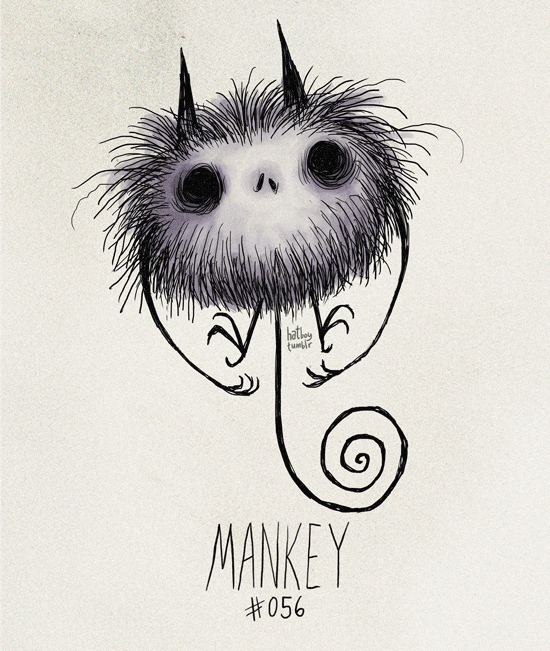 Mankey #056
Part of The Tim Burton x PKMN Project By Vaughn Pinpin
