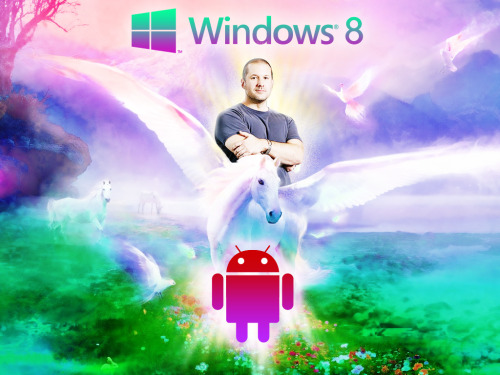 Jony Ive redesigns Windows 8 and Android (at the same time).Credit @Thomas_Glaeser
