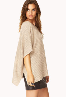 Ribbed Sweater Poncho Now:$18.90 From Forever21.
