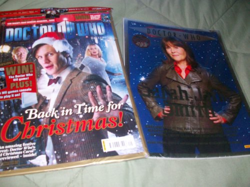 Look at the pretties that came in the mail today! And you don’t even see the mini-posters—one of Four, one of Death of the Doctor, and one from The Next Doctor. I squeed so loud when I got the notification, then took off running to the mail center! HAPPINESS! 