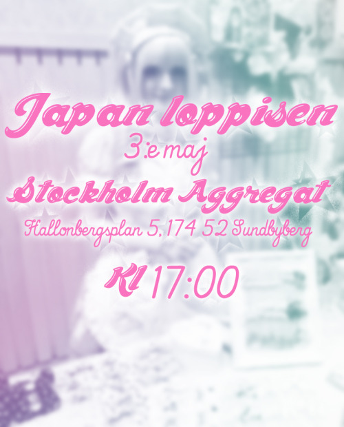 For the Swedes~Ni missar väll inte japan loppisen som är i maj? Jag kommer vara där och sälja mina smycken och min vän Sakura kommer också ha ett bord och sälja peruker och en hel del annat! Kom om ni kan vetja!^_^ 