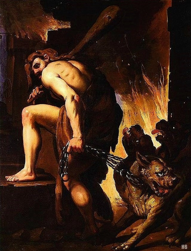 Hercules and Cerberus. Paolo Pagani. Italian. 1655-1716. oil /canvas.
http://hadrian6.tumblr.com