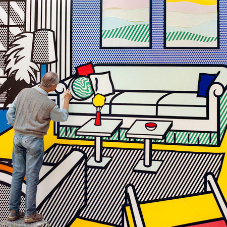anneyhall:

Roy Lichtenstein in his Studio