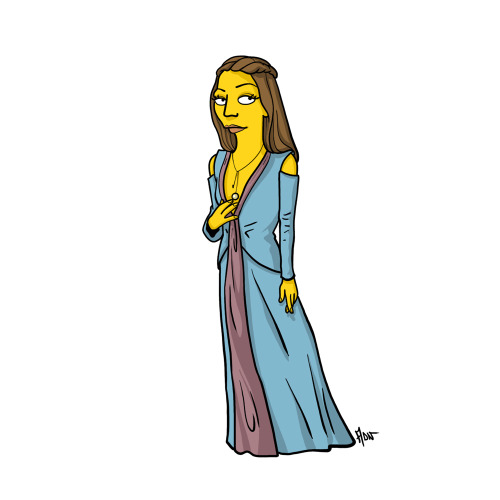 Margaery Tyrell from &#8220;Game Of Thrones" / Simpsonized by ADN