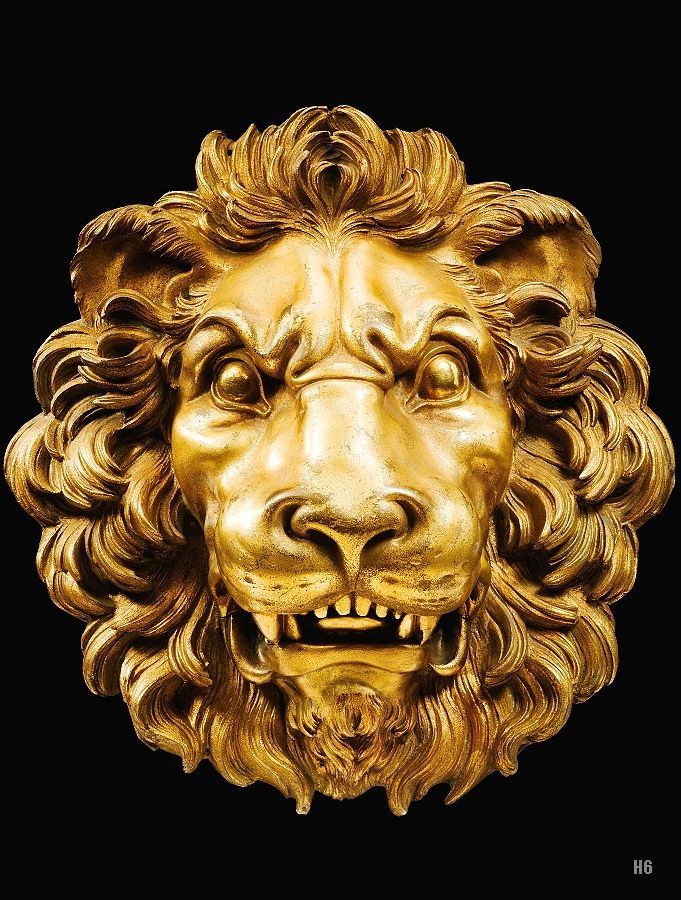 Lion Mask. 18th.century. French. gilt bronze.
http://hadrian6.tumblr.com