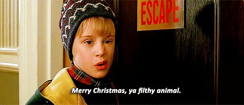 From Home Alone 2: Merry Christmas, ya filthy animal.