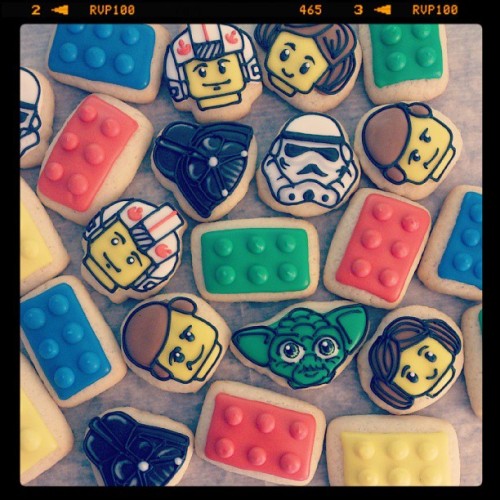 1 and a half inch #lego #starwars minis. #decoratedcookies #legostarwars #legos #customcookies #springhillfl