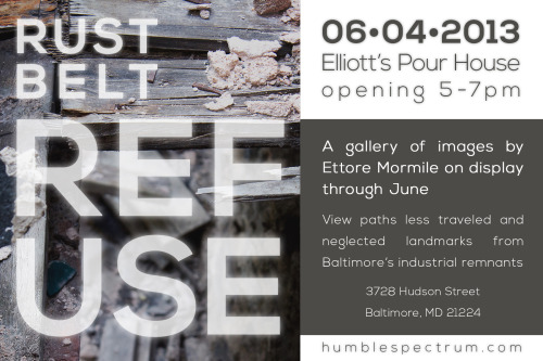 Humble Spectrum&#8217;s first gallery opening&#8230;
Come out to Elliott&#8217;s Pour House in Canton/Brewer&#8217;s Hill and support the best-damn-little-taphouse in Baltimore