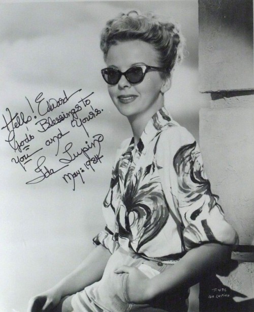 Ida Lupino, 1944 (the inscription is from 40 years later)