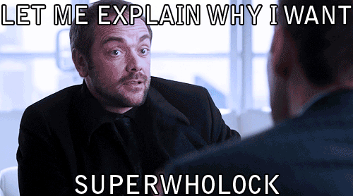 SPNG Tags: Crowley/ Let me explain why I want / Superwholock / 
Looking for a particular Supernatural reaction gif? This blog organizes them so you don’t have to spend hours hunting them down.
