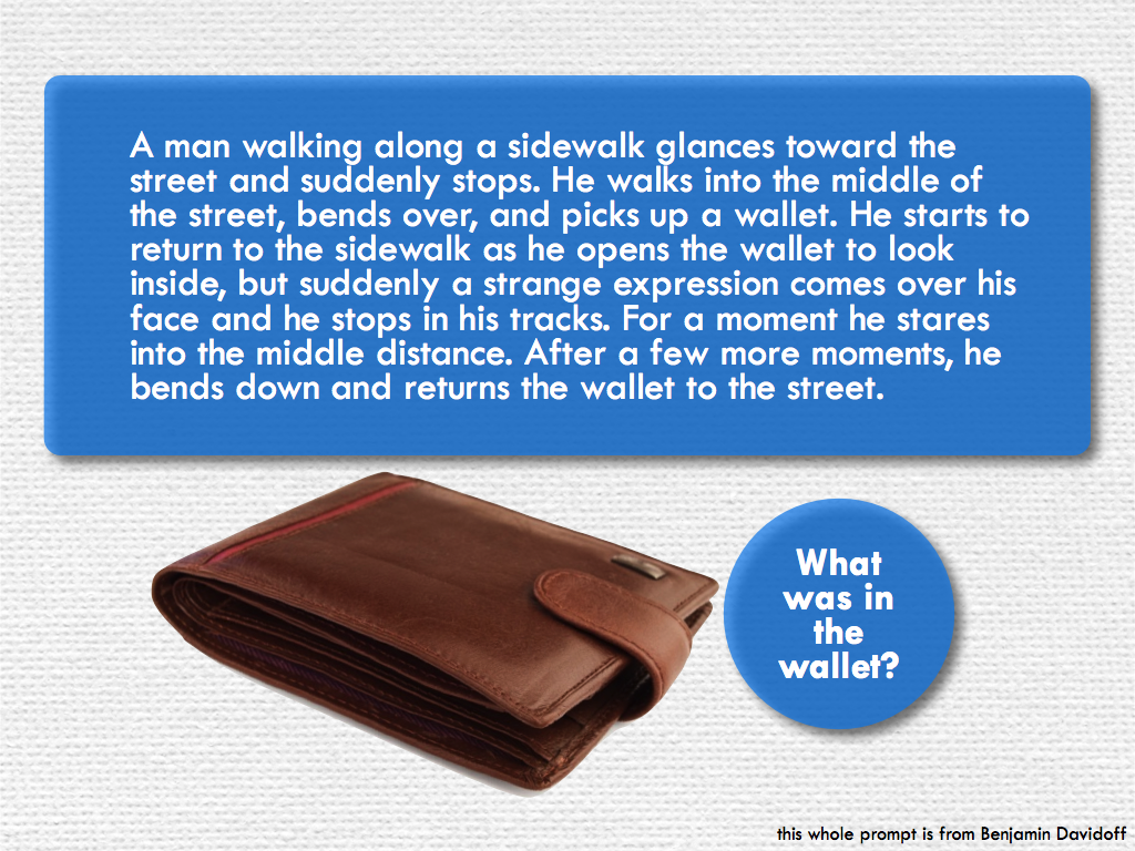 #667  
what was in the wallet?