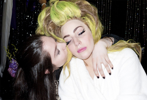Gaga and Natali backstage.