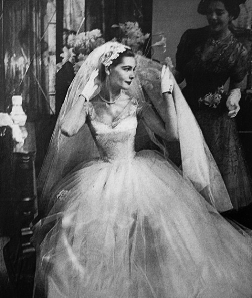1950s bridal wear.