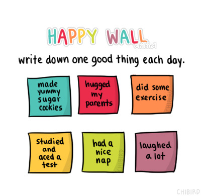 And soon you’ll have an entire wall full of happy notes. :D