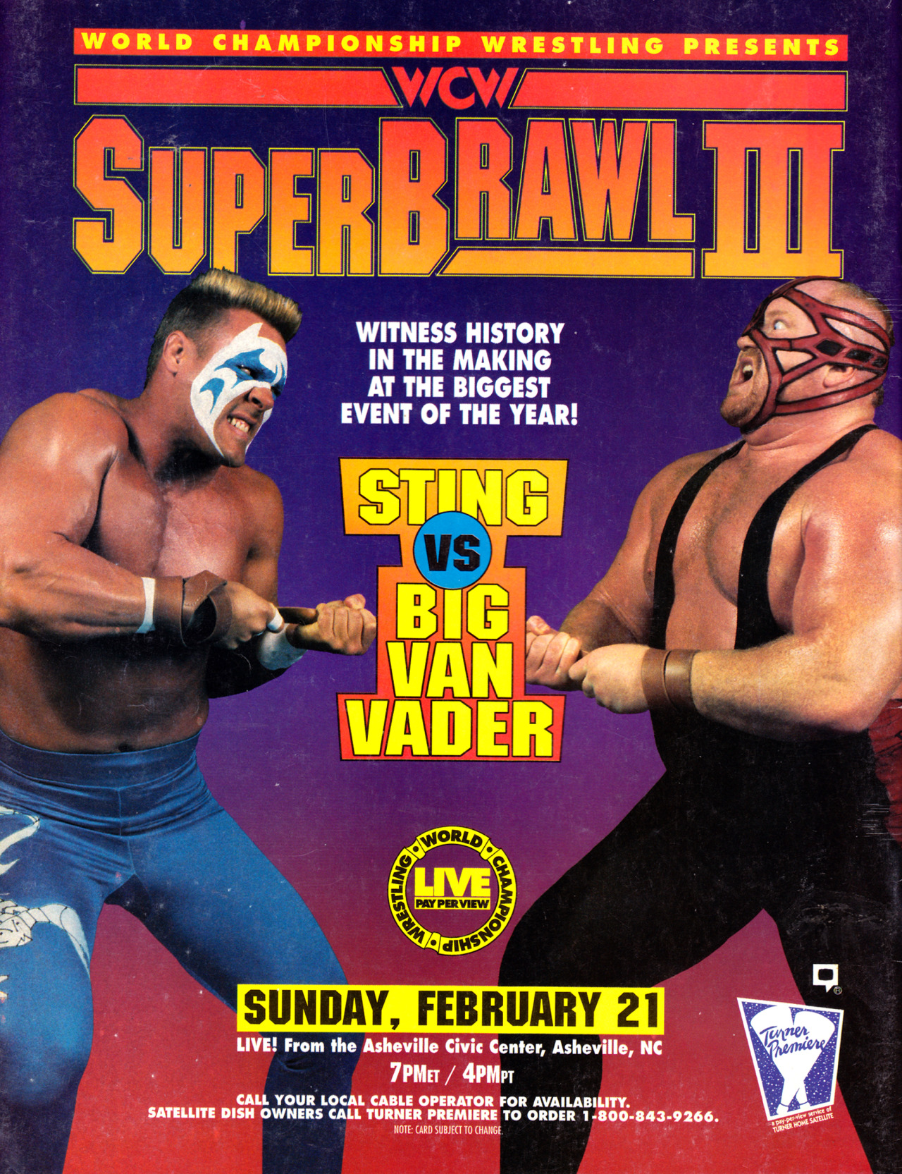 Sting vs Big Van Vader” - WCW SuperBrawl III... - WCW WorldWide
