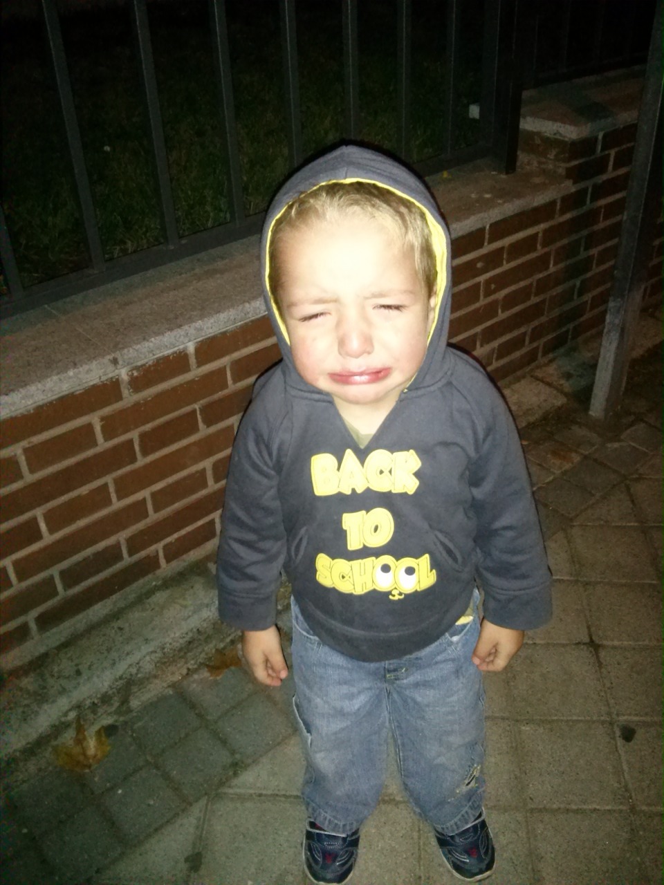 "I made him put his coat on."<br />
Submitted By: Maria O.<br />
Location: Madrid, Spain