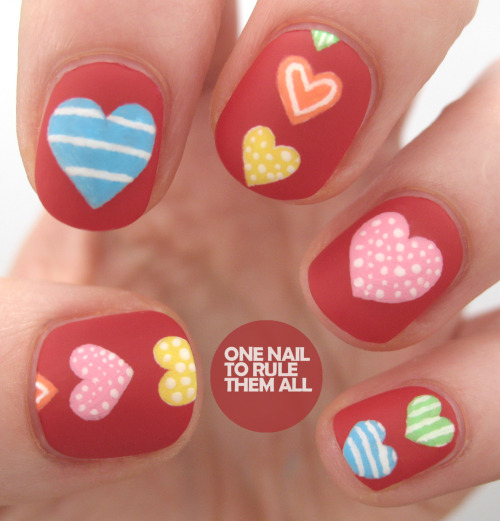My first set of valentines day nails (only a month early), read more on my blog
