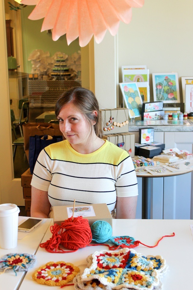 assemble shop crochet seattle bloggers meetup with pop-up shop craft + chat