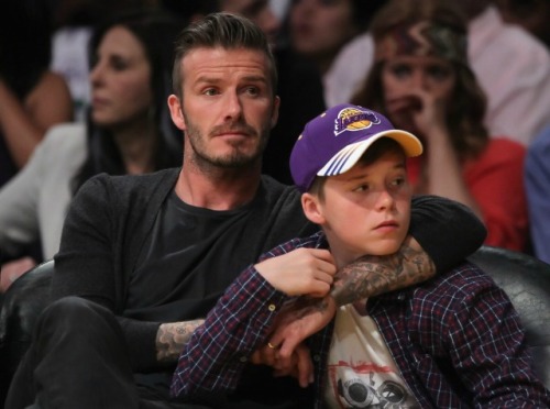 David Beckham's son, Brooklyn, has reportedly trained with Manchester United.