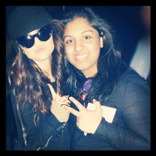 Selena Gomez and a fan.