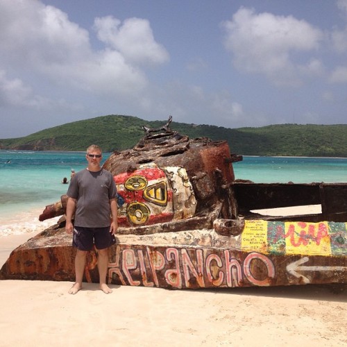 There are a few tanks left on Flamenco Beach from when the US Navy was there.