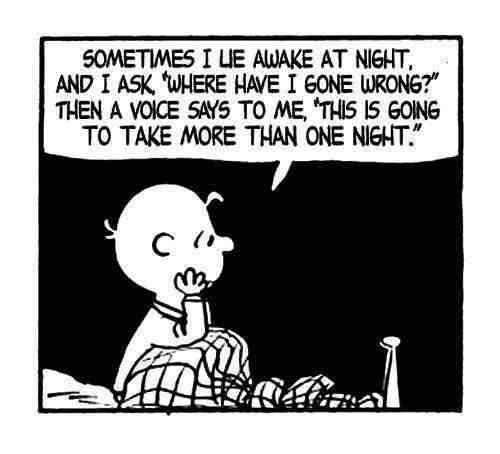 life sleep peanuts night Charlie Brown snoopy 
