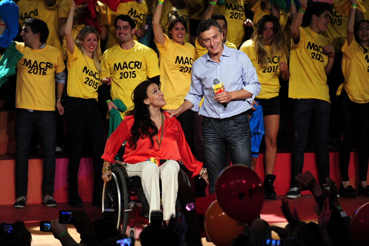 Mauricio Macri se lanzó como candidato para el 2015 luego del triunfo del PRO con Gabriela Michetti. (Germán García Adrasti)