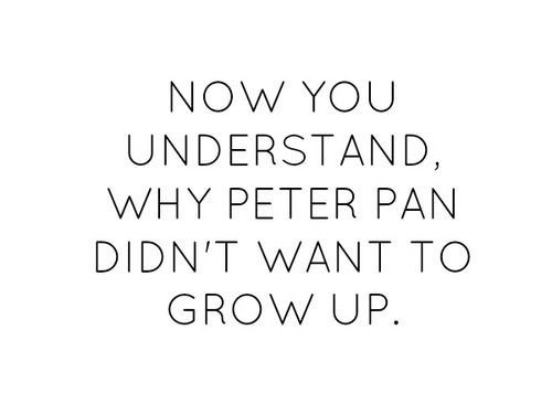 • Untitled on we heart it / visual bookmark #46300230 (peter pan,grow up)