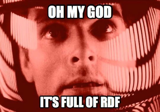 I swear I didn't make this W3C meme showing Dave from 2001: A Space Odyssey saying 'My God, it's full of RDF'