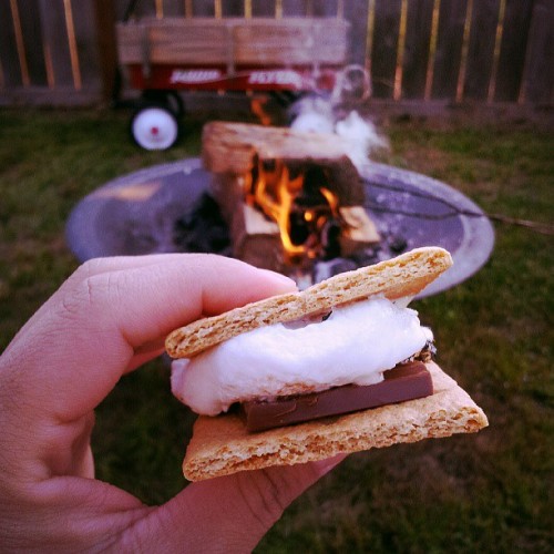cjaechon:

S’mores time! #relaxing #summer #fire
