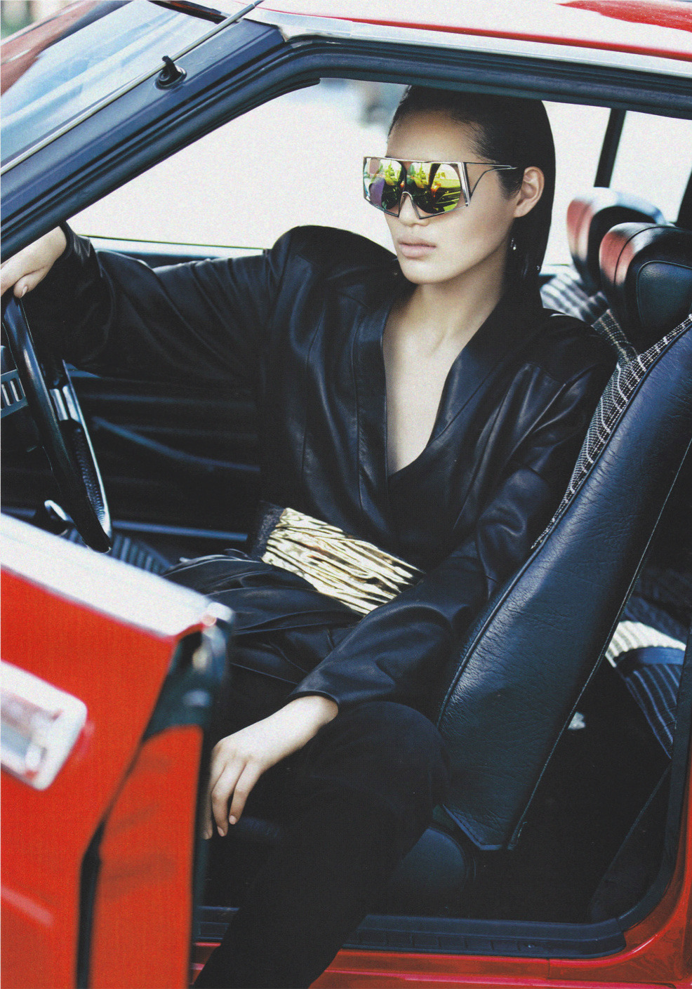 sfilate: Chiharu Okunugi in Street Leather photographed by Lachlan Bailey for Vogue China, November 2013 