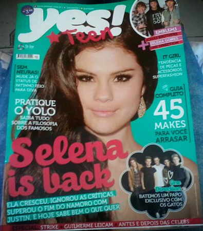 Selena on YES! Teen Magazine.