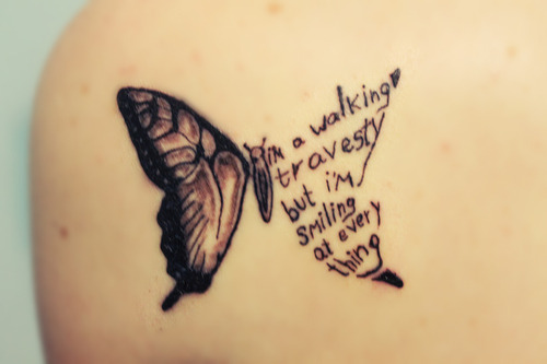 Song Lyrics All Time Low Tattoo Butterfly Alex Gaskarth Therapy