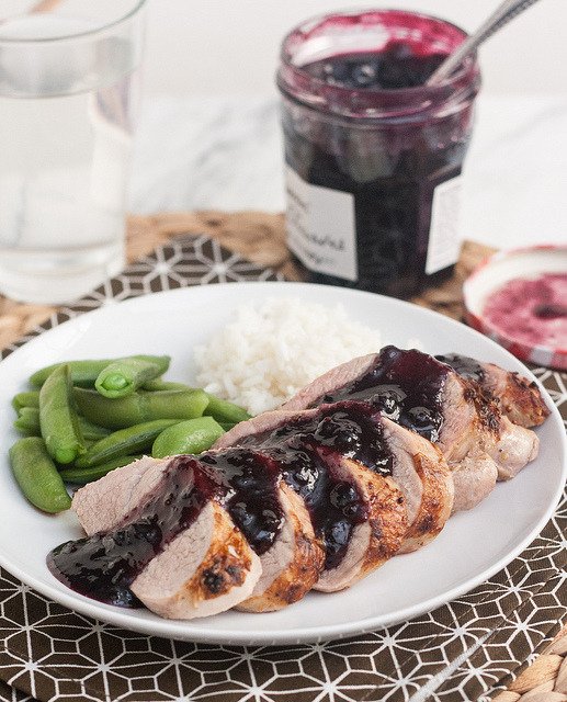 everybody-loves-to-eat:

Pork Tenderloin with Spicy Blueberry Sauce by Tracey’s Culinary Adventures on Flickr.