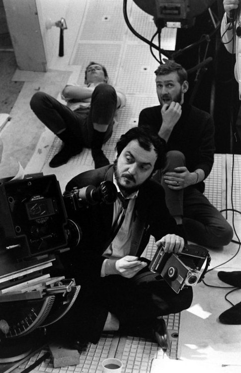 Stanley Kubrick on the set of ‘2001: A Space Odyssey’, 1968.