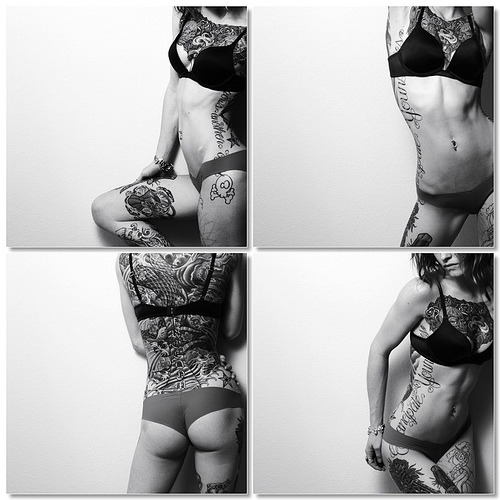 wow - those tattoos (not to mention that girls body) are just - wow. 