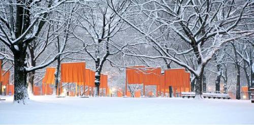 the gates central park new york city. see this. Christo and