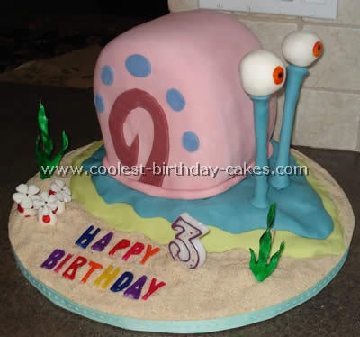 Spongebob Birthday Cake on Gary Birthday Cake    Top Sponge