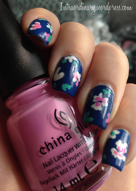 Floral Print Nails by intraordinary on Flickr.