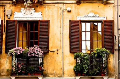 Beautiful Windows in Cagliari, Italy