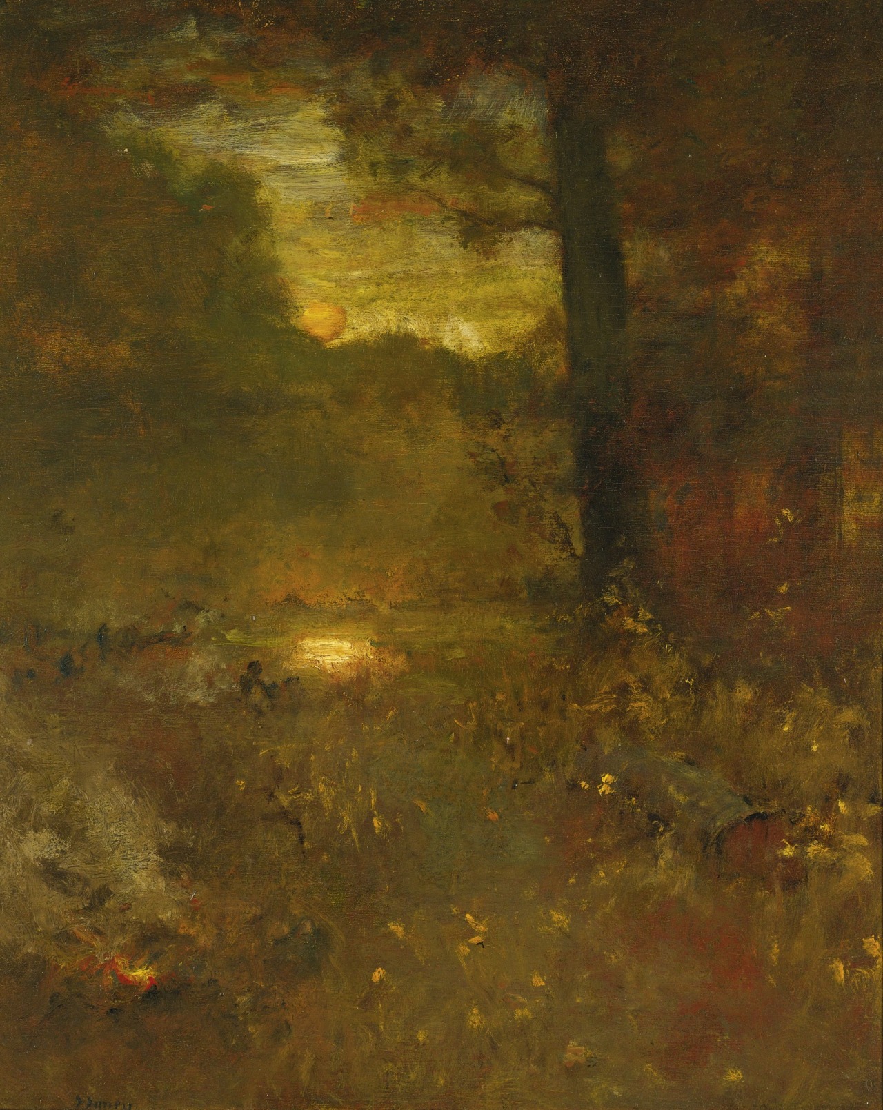 Evening landscape, George Inness. American Landscape Painter (1825 - 1894)