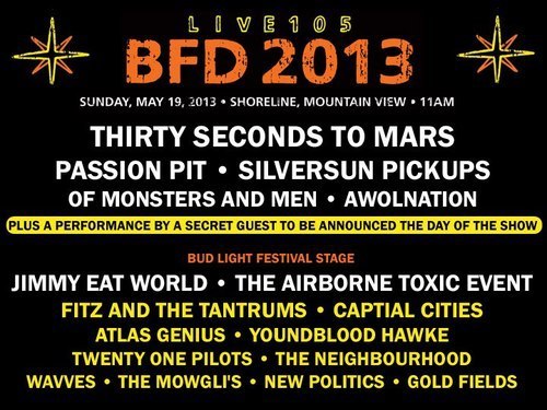 Bfd Concert 2013 Lineup