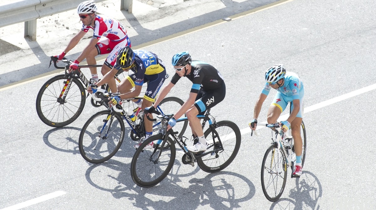 Photo: Chris Froome, Joaquim Rodriguez and Vincenzo Nibali and many more are in action... 