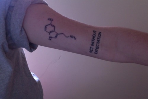 Mine Happy Tattoo New Tattoo Serotonin Molecule Invasiv
