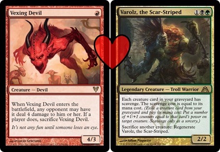 Magic: the Gathering - Scavenge Jund
Check out Adam W’s Scavenge Jund build which features a lovely interaction with Vexing Devil and Varolz.