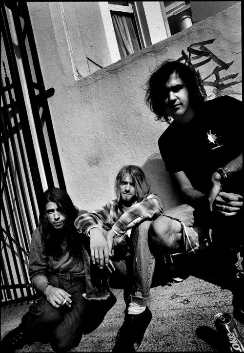 nirvananews:  Photo of Nirvana from photographer © Steve Gullick. His new book ‘Nirvana Diary.’ Thanks Steve! Visit his website here.  Previously unpublished Nirvana photo, shot in Notting Hill, London, Sept. 4, 1991.
