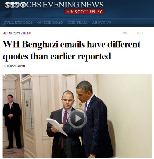 CBS - WH Benghazi emails have different quotes than earlier reported