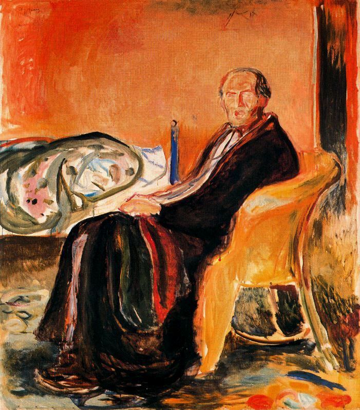german-expressionists:

Edvard Munch, Self Portrait after Spanish Influenza, 1919 