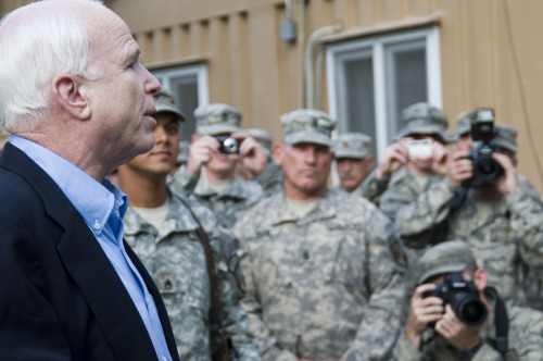 McCain speaks with troops in Afghanistan